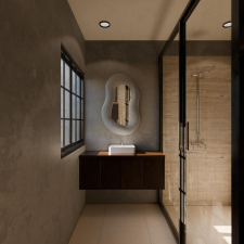 TUTI AG Dekoratív tükör - Wabi Sabi Wabi - Betonszürke bútor