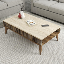 TUTI AG Dohányzóasztal Milan - Diós, Travertine bútor