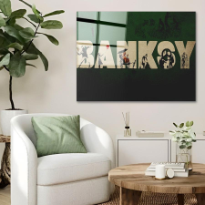 TUTI AG Edzett üveg falikép dekoráció, 2290 - 70 x 100 grafika, keretezett kép