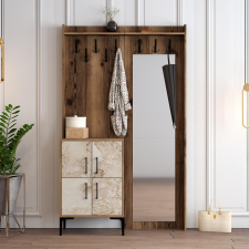 TUTI AG Előszobafal Berlin BC - Diós, Fehér Marble bútor