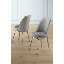 TUTI AG Étkezőszék szett (2 db) Pefa - Szürke, Króm bútor