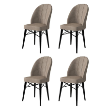 TUTI AG Étkezőszék szett (4 db) Ritim - Cappuccino, Fekete bútor