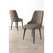 TUTI AG Étkezőszék szett (6 db) Newa - Cappuccino, Fekete bútor