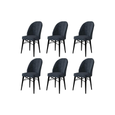 TUTI AG Étkezőszék szett (6 db) Ritim - Antracit, Fekete bútor