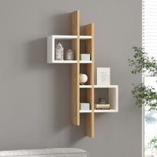 TUTI AG Fali polc Emse - Sapphire Oak, White bútor