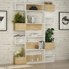 TUTI AG könyvespolc Niho - White, Oak bútor