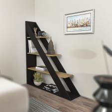TUTI AG könyvespolc Pisagor - Black, Oak bútor