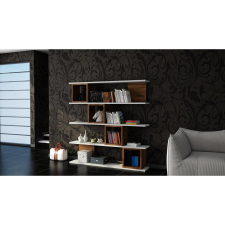 TUTI AG könyvespolc Wind - White, Walnut bútor