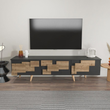 TUTI AG TV szekrény 3 D - Anthracite, Walnut bútor
