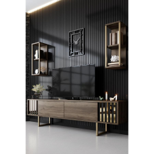 TUTI AG TV szekrény Gold Line - Walnut, Black bútor