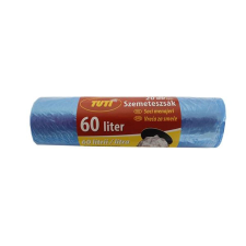 Tuti Szemeteszsák, 60 l, 20 db, 55x65 cm, 9 µ, TUTI, kék tisztító- és takarítószer, higiénia