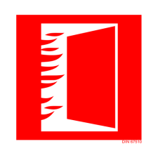  Tűzgátló ajtó zárva tartandó!- műanyag, 100*100mm információs tábla, állvány