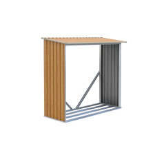  Tüzifa tároló G21 WOH 136 - 182 x 75 cm, barna kerti tárolás