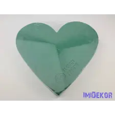  Tűzőhab szív forma fa alapon - Teli 30 cm dekorációs kellék