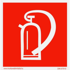  Tűzoltókészülék - műanyag, 100*100mm információs tábla, állvány