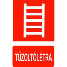  Tűzoltólétra - öntapadó, 150*150mm információs tábla, állvány