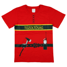  Tűzoltós fiú rövid ujjú póló gyerek póló