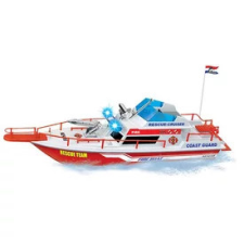  Tűzoltósági elemes motorcsónak - 45 cm autópálya és játékautó