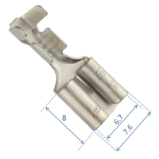  Tűzősaru hüvely. 6,3x0,8 mm, 0,3...0,9 mm² kisháztartási gépek kiegészítői