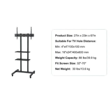  TV-állvány, állítható magasságú, forgatható nézet, 32-70 hüvelyk tv állvány és fali konzol