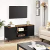  TV állvány, SONGMICS, 3 állítható polccal, 55", 120 x 40 x 55 cm-es TV-hez, rusztikus barna és fekete LTS103B01