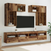  TV Fali Egységek 6 pcs Fekete tölgy 100 x 30 x 40 cm Faanyag