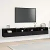  TV Fali Szekrény 2 pcs Musta tammi 100 x 30 x 30 cm Faanyag