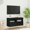 TV Fali Szekrény Fekete tölgy 80 x 30 x 40 cm Faanyag