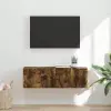  TV Fali Szekrény Füstölt tölgy 98 x 31 x 29,5 cm Faanyag