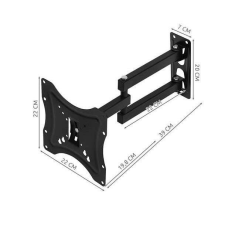 TV fali tartó, állítható, max 35 kg, 14"-42" tv állvány és fali konzol