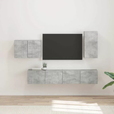 TV falit kabinet szett 4 pcs Beton Szürke Faanyag bútor