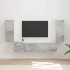  TV falit kabinet szett 4 pcs Beton Szürke Faanyag bútor
