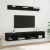  TV falit kabinet szett Falra szerelhető 5 pcs Fekete tölgy Faanyag