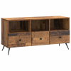  TV szekrény fiókkal Antik Fa 102 x 34,5 x 50 cm Szerelt Fa