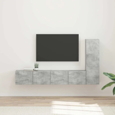  TV szekrény garnitúra 2 pcs Beton Szürke Faanyag bútor