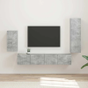  TV szekrény garnitúra 3 pcs Beton Szürke Faanyag