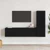  TV szekrény garnitúra 3 pcs Fekete tölgy 130,5 x 30 x 140 cm