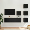  TV szekrény garnitúra 6 pcs 60 x 30 x 30 cm Fekete Tölgy