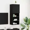  TV szekrény garnitúra Fekete tölgy 40,5 x 30 x 102 cm Faanyag