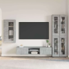  TV szekrény garnitúra fiókkal FLORIN 3 pcs Beton Szürke Faanyag