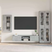  TV szekrény garnitúra fiókkal FLORIN 3 pcs Beton Szürke Faanyag bútor
