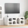  TV szekrény Magas Fényű Fehér 100 x 35 x 40 cm Faanyag