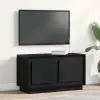  TV szekrény Musta tammi 80 x 35 x 45 cm Faanyag