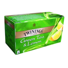 TWININGS Zöldtea, 25x1,6 g, TWININGS &quot;Green Tea &amp; Lemon&quot; tea
