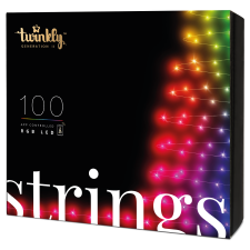 Twinkly Strings IP44 Okos karácsonyfa izzó, 100 LED, Bluetooth, Wifi, 8m (TWS100STP-BEU) karácsonyfa izzósor