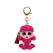  TY: Mini Boos clip műanyag figura PATSY - rózsaszín pudli kulcstartó