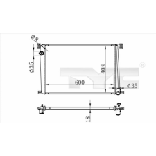 TYC hűtő, motorhűtés TYC 703-0011 autóalkatrész