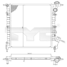 TYC hűtő, motorhűtés TYC 728-0029 autóalkatrész