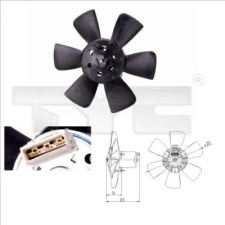 TYC ventilátor, klímakondenzátor 837-0008 autóalkatrész