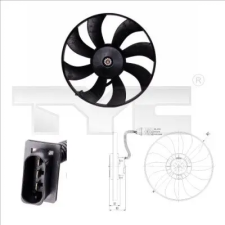 TYC ventilátor, klímakondenzátor 837-0021 autóalkatrész